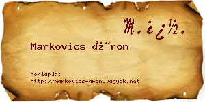 Markovics Áron névjegykártya